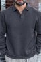 Men's Polo Collar Cotton Soft Thick Fabric Oversize Sweatshirt - 8