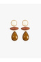 Large Stone Dangle Earrings