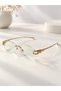 Nice Gold Square Metal Transparent Women Men Unisex Blue Block Blue Light Protection Screen Glasses Eyewear - 6