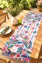 Pastel Palm Tree Patterned Runner / Tablecloth / Placemat