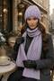 Women's Winter Wool Knitwear Scarf Beanie Set - 5