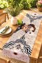 Women's Patterned Runner / Tablecloth / Placemat with Glasses and Flowers