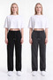 Women's Baggy Sweatpants with 3 Threaded Side Piping and Adjustable Legs