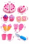 Colorful Cake and Dessert 24 Pieces Realistic Looking Educational Fun Toy Cake Tea Set - 2
