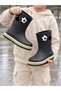 Koko Black Children's Rain Boots with Colored Soles and Waterproof Wrap