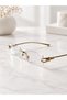 Miami Gold Square Metal Transparent Women Men Unisex Blue Block Blue Light Protection Screen Glasses Eyewear - 6