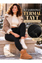 Women's Inner Lined Tights Winter Thick Thermal High Waist Body-Hugging Flexible Warm Tights - 6