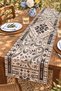 Ethnic Theme Embroidered Dog Pattern Runner/Tablecloth/Placemat - 3