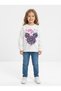 Girl's Sweatshirt Little Girl Heart Patterned White Long Sleeve - 3