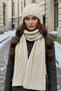 Women's Winter Wool Knitwear Scarf Beanie Set