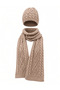 Women's Winter Wool Knitwear Scarf and Beanie Set - 3