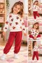 Girl's Teddy Bear Printed Tracksuit Set – Long Sleeve Sweatshirt and Sweatpants - 2