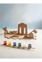 Canakkale War Victims Wooden Painting Set, 6 Colors Paints and Brush, Turkish Heroes Series Model 1