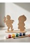 Nasreddin Hoca and Keloglan Wooden Painting Set, 6 Color Paints and Brush, Turkish Heroes Series Model 3