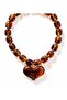 Imported Brand Model Brown Heart Monverou Necklace - 3