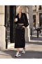 New Season Women's Leather and Studded Detailed Design Long Skirt