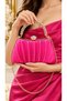 Women's Bag Pink Satin Pilseli. Pleated Evening Dress Bag Stylish and High-Quality Evening Dress Bag - 2