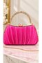 Women's Bag Pink Satin Pilseli. Pleated Evening Dress Bag Stylish and High-Quality Evening Dress Bag - 3