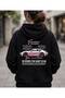 Women's Fredoom Go Where You Want to Go Pink Car Printed Hooded Sweatshirt