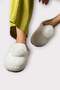 Women's Pompom Belted Non-Sound Thick Sole Winter House Slippers White - 2