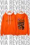 Han Drift Printed Unisex Wide Fit Orange Hooded Hoodie Sweatshirt