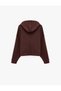 Basic Long Sleeve Lace-Up Hooded Oversize Sports Sweatshirt - 2