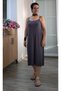 Smoked Rope Strap Knee-Length Combed Viscose Dress - 3