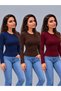 Buzzy 3-Pack Crew Neck Basic Long Sleeve Blouse