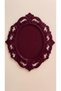 Modern Baroque Etamin Hoop Decorative Cross Stitch Frame Wall Ornament Oval Embroidery Hoop Vintage Motif Embroidery Frame 15 cm Single Plum