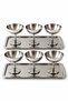6-Piece High-Legged Breakfast Bowl Set, Silver Color Olive Bowl, Cheese Bowl, Fish and Jam Serving Dishes - 2