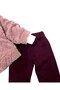 Baby Girl Welsoft Cardigan 3-Piece 2-3-4-5-6 Years Old Hooded 3-Strap Hooded Top and Bottom Winter Set - 5