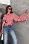 Wide Sleeve Cropped Blouse – Black Bold - 2