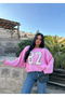 Pink 82 Knitwear with Flounces on the Sleeves