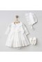 Magnolia Baby Girl 100% Cotton Brode Lace Dress 4-Piece Mevlüt and Special Occasion Set - 2