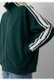 Stripe Detailed Zippered Green Sweatshirt 1S10560-71538 - 7