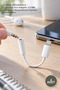 4 Pieces of Headphone Converters – Lightning Aux Adapter with 3.5 mm Jack Input, White, Compatible with iPhone
