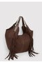 Faux Suede Shoulder Bag with Tassel Detail 1913960-70246 - 2