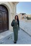 Khaki Mona Padded Mid-Length Dress - 3