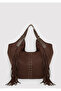 Faux Suede Shoulder Bag with Tassel Detail 1913960-70246