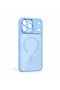 Apple iPhone 18 Pro Compatible Blue Armor Chrome Magsafe Luxury Case - 2