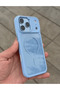 Apple iPhone 18 Pro Compatible Blue Armor Chrome Magsafe Luxury Case - 3