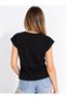 Printed Detailed Crew Neck Short Sleeve Women's T-Shirt - 4