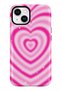 iPhone 15 Compatible - Heart Wave, Double Layer Cover, Glossy Surface Protective Case