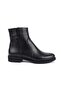 Women's Black Classic Casual Leather Look Heeled Boots