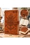 Vintage Rudder and Anchor Patterned Leather Look Notebook 20X12 cm Retro Sailor Themed Notepad 1 Piece