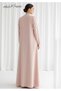 The Sunburst Pink Pleat Abaya - 4