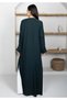 Nida Fabric Color Block Abaya with Stylish Side Frills - 7