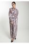 Front Open Camouflage Linen Abaya