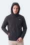 Crest I Men's Stand Collar Zippered Black Coat & Jacket - 6