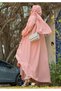 Blush Star Lace Abaya with Matching Hijab - 8